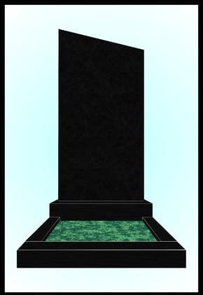 Гранитное надгробие на кладбище №002